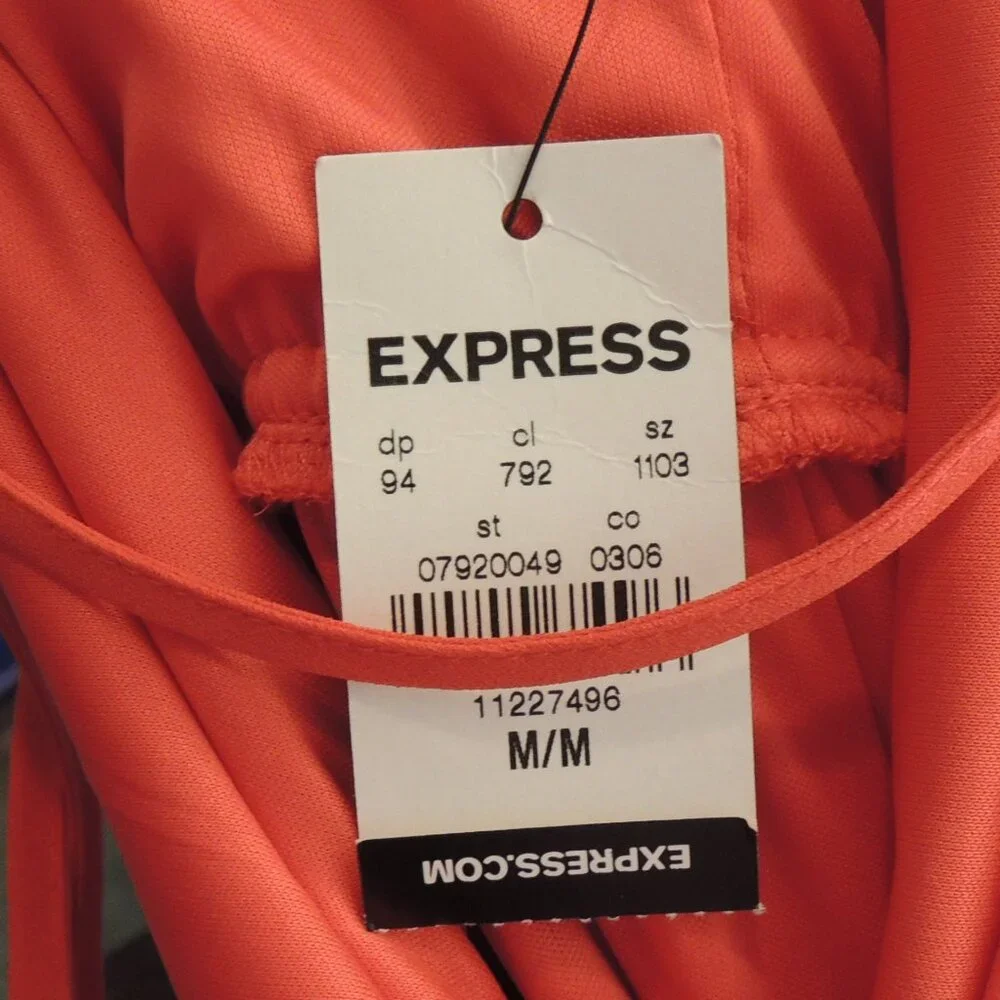 Express Coral Strappy Back Sleeveless Jumpsuit Size M - Picture 7 of 7